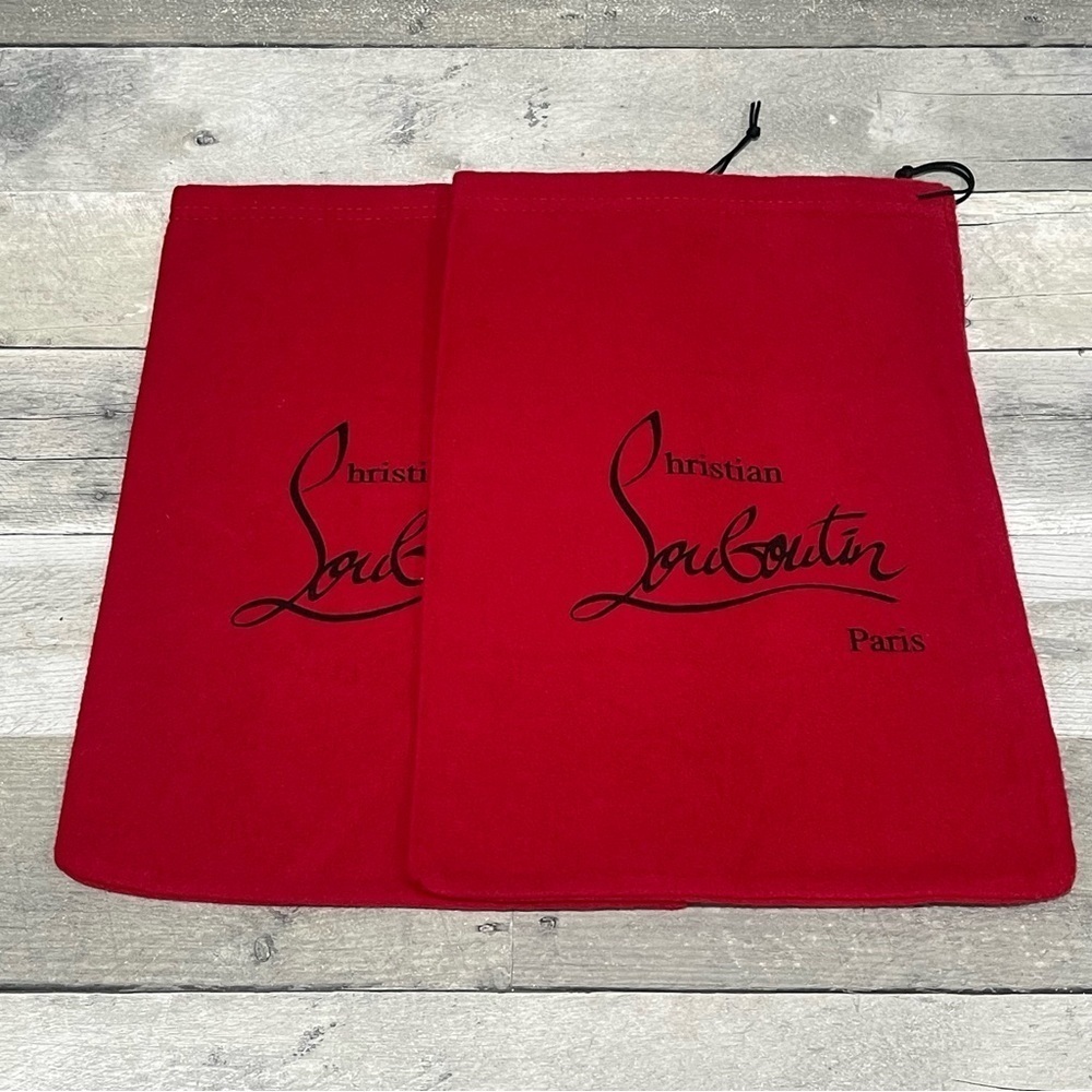 Christian Louboutin Set of 2 Red Shoe Dust Bags